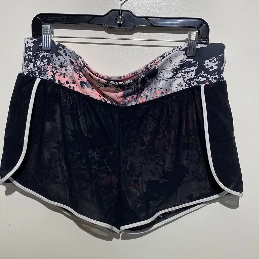 Fabletics Women's Multicolor Renata Mesh Overlay Running‎ Athletic Shorts Large